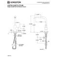thumbnail image 4 of Kingston Brass LS2711CTL Continental Single-Handle 1-Hole Deck Mount Pull-Out Sprayer Kitchen Faucet in Polished Chrome, 4 of 6