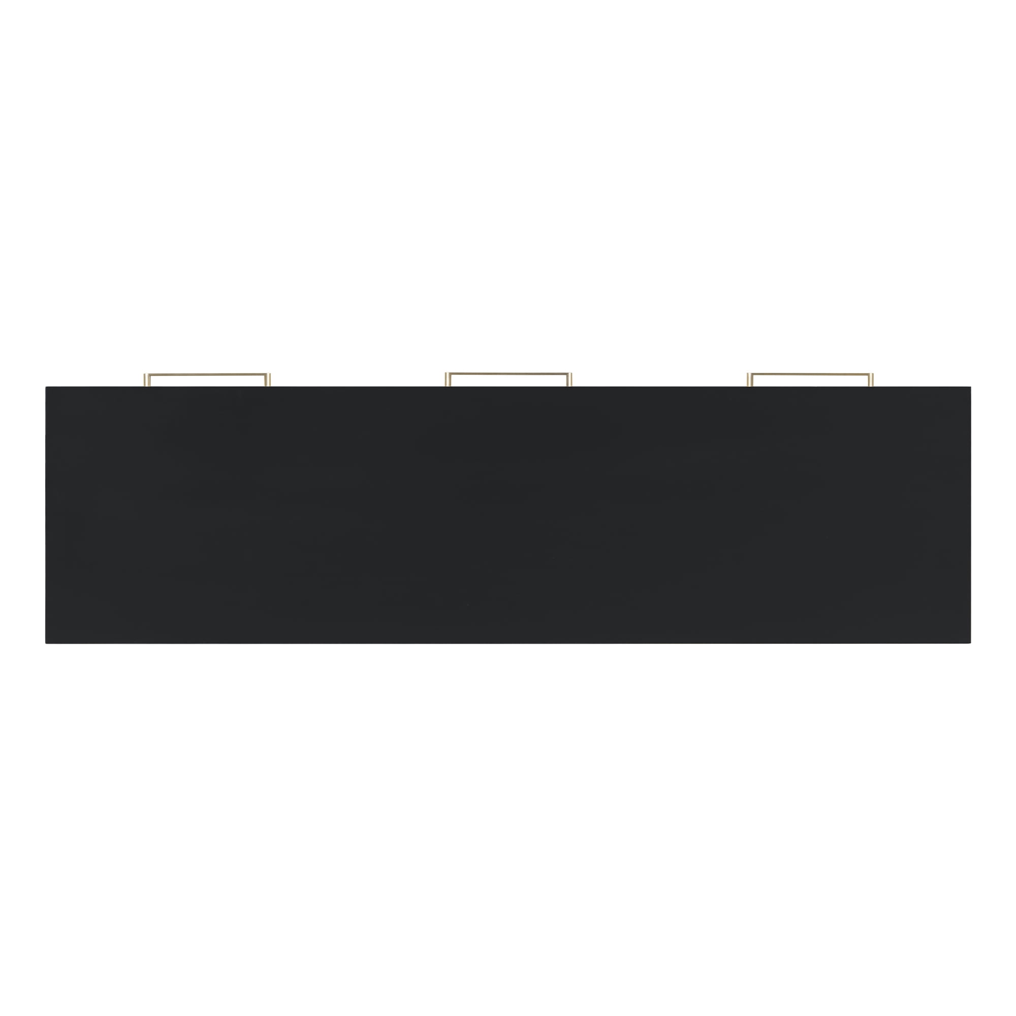 EUROCO 57" Long Console Table,Wood Sofa Table for Entryway with 3 Drawers for Living Room Hallway Foyer Office,Black