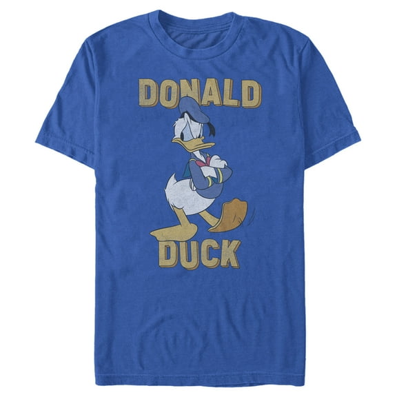 Men's Mickey & Friends Donald Duck Grumpy  Graphic Tee Royal Blue 3X Large