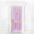 thumbnail image 3 of Puerta exterior de 6 paneles color púrpura a escala 1/12, accesorio para jardín de hadas en miniatura para casa de muñecas., 3 of 3