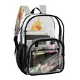 thumbnail image 2 of PVC Transparent Backpacks Clear Backpack for Travel and Outings Seahorse and Coral, 2 of 7