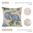 thumbnail image 4 of Farmhouse Pillow Cover Blue Hydrangea Wildflower Spring Cushion Covers Watercolor Blue Hydrangea Flowers Cooling Pillowcase Decoration for Sofa Couch 18"x18", 4 of 7