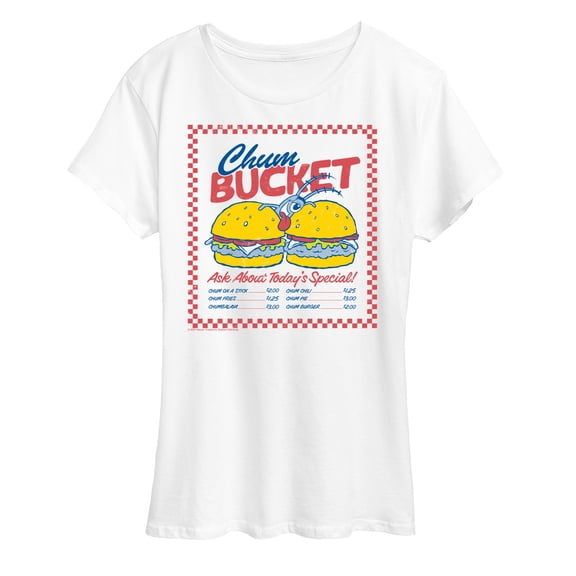 Spongebob Squarepants - Plankton Chum Bucket Women's Short Sleeve Graphic T-Shirt