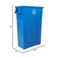 thumbnail image 7 of Highboy Recycling Container, 23 Gallon, Space Saving Slim Profile and Easy Bag Removal for Indoor or Outdoor use, Recycle Blue, 7 of 7