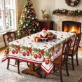 thumbnail image 4 of Christmas Holly Garland Rectangle Tablecloth,60x102 Inch,Stain‑Resistant Table Cover for Holiday Family Gathering, 4 of 7