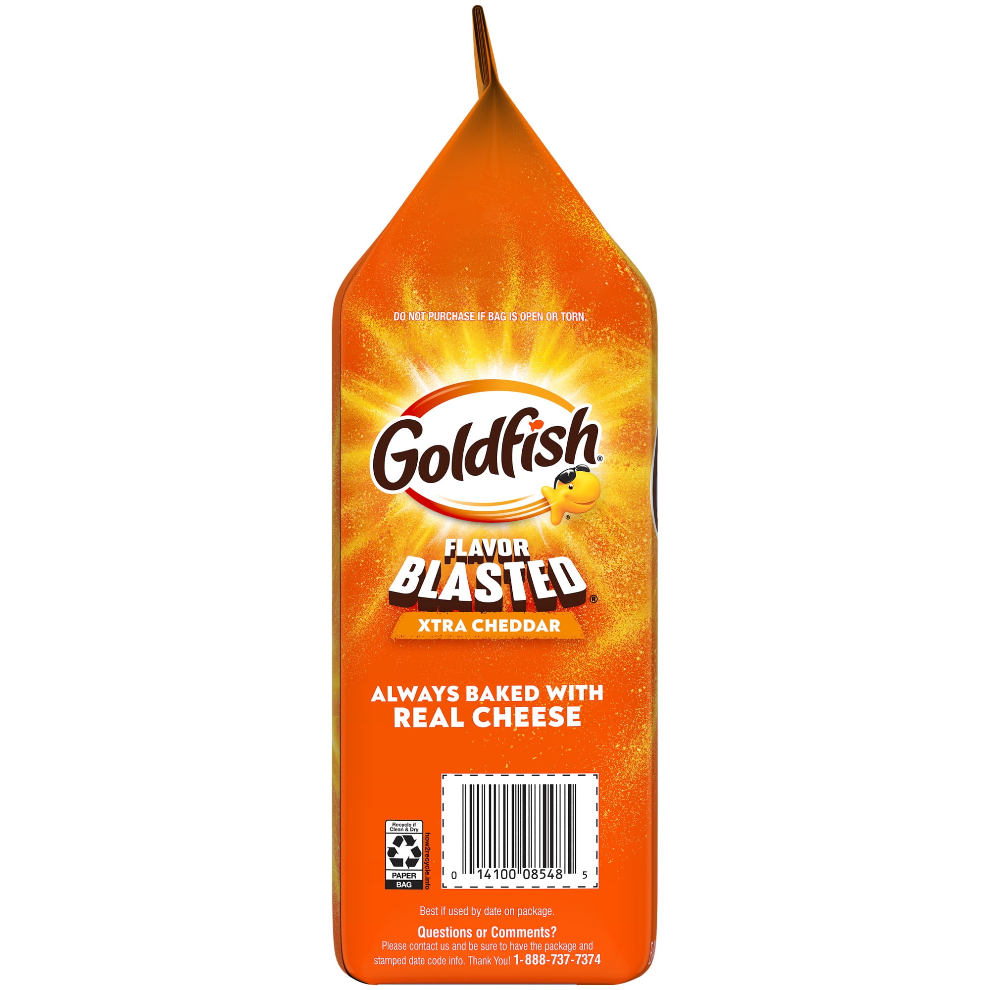Goldfish Flavor Blasted Xtra Cheddar Cheese Crackers, 6.6 oz Bag