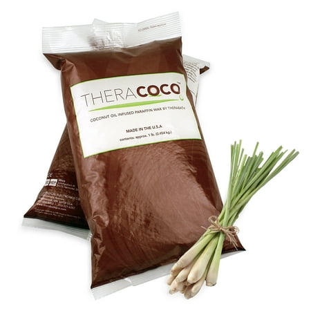 Therabath TheraCOCO Paraffin Wax Refills - Wax Beads - To Relieve Arthritis Discomfort, Stiff Muscles & Dry Skin - With Coconut Oil - For Hands, Feet, Body - Hydrates - Made in USA, 6 lb. Lemongrass