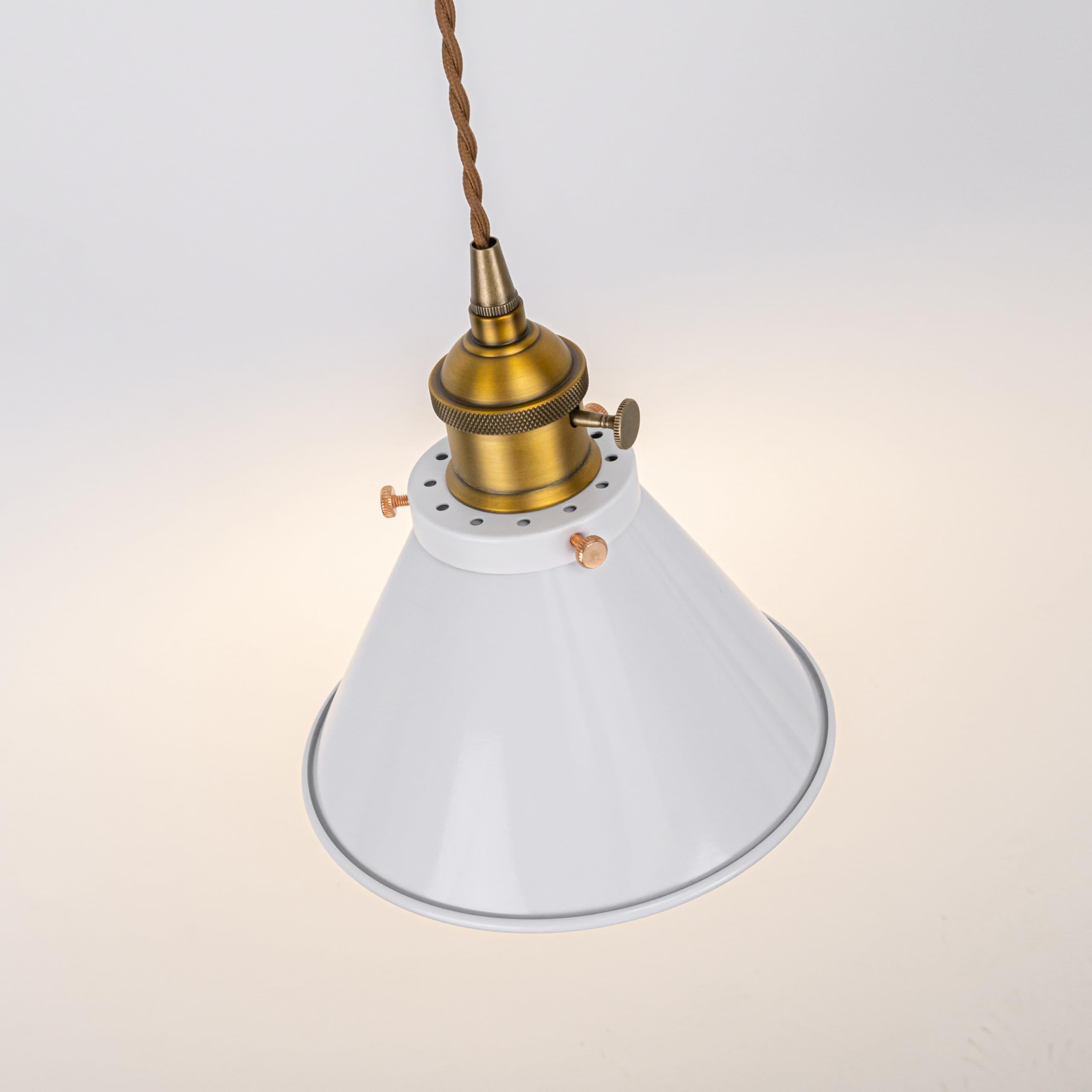 KAYYELAMP Plug in Cable Track Rail with Adjustable Cord Track Lighting Fixture H-Type White Metal Shade Vintage Design for Kitchen Loft(No Bulb)
