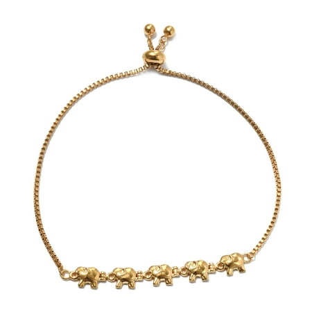 Hypoallergenic 14K Yellow Gold Plated Tennis Bracelet for Women Jewelry Adjustable