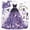Purple, variant on Castle Fairy Glamorous Tulle Dress Twin Sheets 3pcs,Sparkly Bow Handbag Bedding,Black White Pink Gold,1 Fitted Sheet, 1 Flat Sheet and 1 Pillowcase