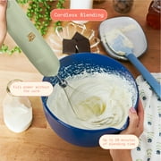 Beautiful Cordless Immersion Blender with Chopper, Whisk & Measuring Cup, Sage Green by Drew Barrymore