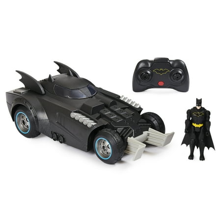 Batman Launch and Defend Batmobile Remote Control Vehicle with Exclusive 4-inch Batman Figure  Kids Toys for Boys