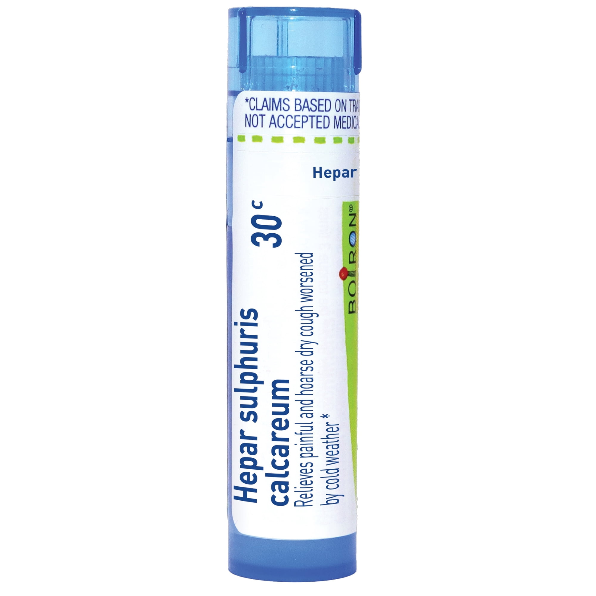 Boiron Hepar Sulphuris Calcareum 30C, Homeopathic Medicine for Painful And Hoarse Dry Cough Worsened By Cold Weather, 80 Pellets