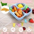 thumbnail image 3 of Qweryboo 4 Compartment Snack Containers, Portable Bento Divided Snack Boxes, Meal Prep Lunch Containers for Adults, Food Storage Containers for School, Work and Travel(Multicolor), 3 of 7