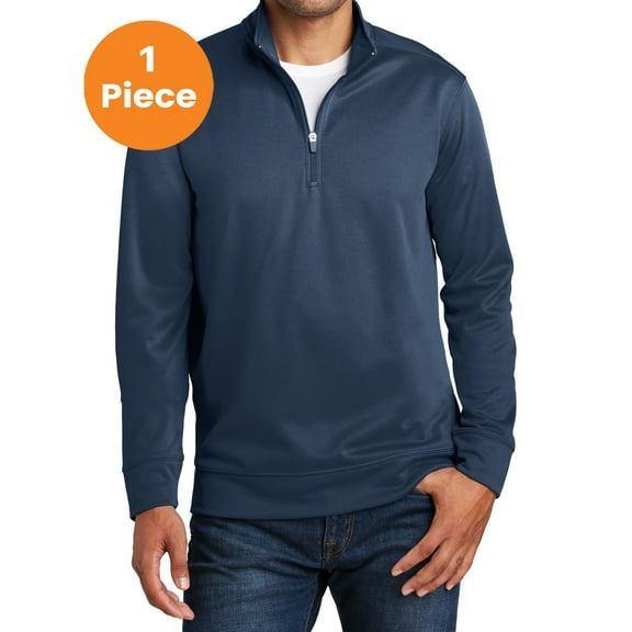 Port & Company PC590Q Performance Fleece 1/4-Zip Pullover Sweatshirt , Deep Navy, 2XL, Big and Tall Hoodies and Sweatshirts