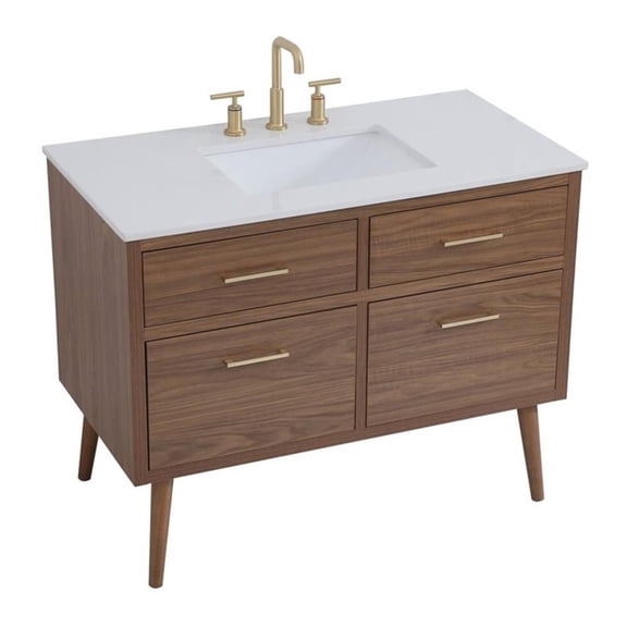 Elegant Lighting Vf41042 Boise 42" Free Standing Single Basin Vanity Set - MultiColor