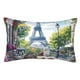 thumbnail image 1 of Fotbe Parisian Cafe With Eiffel Funda de Almohada Decorativa Estilo Occidental, Lujo en Algodón, Fundas para Almohadas King, Cojín Estampado para Decoración del Hogar-14"x20", 1 of 6