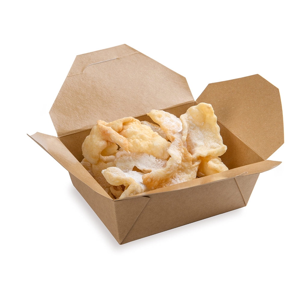 Paper TakeOut Boxes Rectangle Kraft 46oz. Medium 200 Count