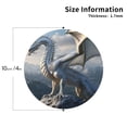 thumbnail image 2 of Honeii Mountain White Dragon print Leather Coaster Set of 4, ideal for safeguarding your furniture from drinks spills and effortless cleanup-Round Shape, 2 of 6