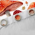 thumbnail image 4 of jejeloiu Cartoon Mushroom Curtains and Drapes,Tropical Botanical Plant Black Out Curtains,Red White Curtains Pack of 2 (52x63 Each) For Girls Teens,Ultra Soft Home Decor, 4 of 6