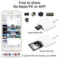 thumbnail image 4 of SD/Micro sd Card Reader for iPhone/iPad/Camera,Dual Card Slot Supports sd and TF Card Trail Camera viewer sd Card Adapter Portable Memory Card Reader No Application Required Plug and Play (White), 4 of 8