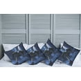 thumbnail image 2 of Ambesonne Galaxy Throw Pillow Cover 4 Pack, Spaceship Laser Beam, 18", Blue Black, 2 of 7