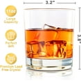 thumbnail image 2 of COPLIB Whiskey Glasses Set of 4 -11 OZ Old Fashioned Glasses/Premium Crystal Glasses, Perfect for Whiskey Lovers, Rocks Glasses for Scotch, Bourbon, Liquor, Rum, and Cocktail Drinks - Classic…, 2 of 6
