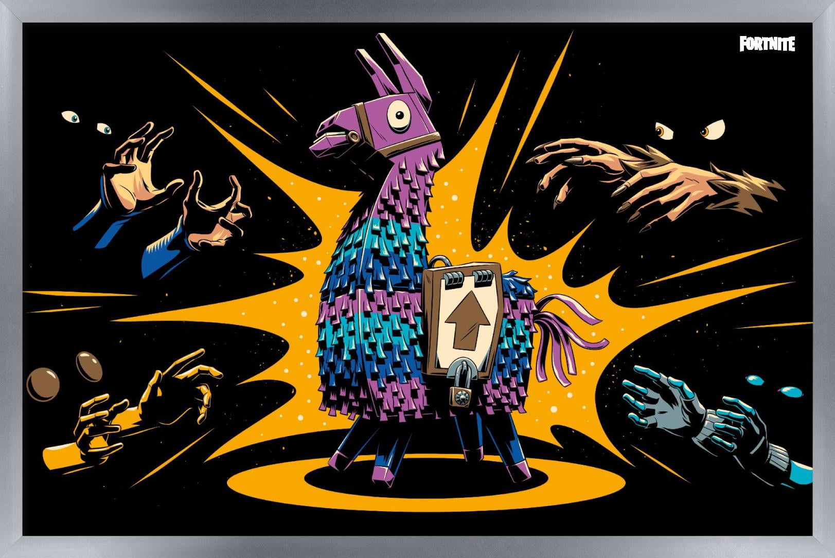 Fortnite - Loot Llama Lama Loading Screen Wall Poster, 14.725" x 22.375