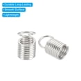 thumbnail image 4 of Unique Bargains Cord End Caps, 100Pcs 5.5x9mm Metal Spring Coil End Tips Crimp Terminators Caps Silver White, 4 of 5