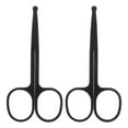 thumbnail image 1 of KAKOWELY trimming scissors 2pcs Stainless Steel Nose Hair Trimmer Scissors Precision Grooming Shears with Rounded Tips Manual Nose Hair Remover for Men Women, 1 of 4