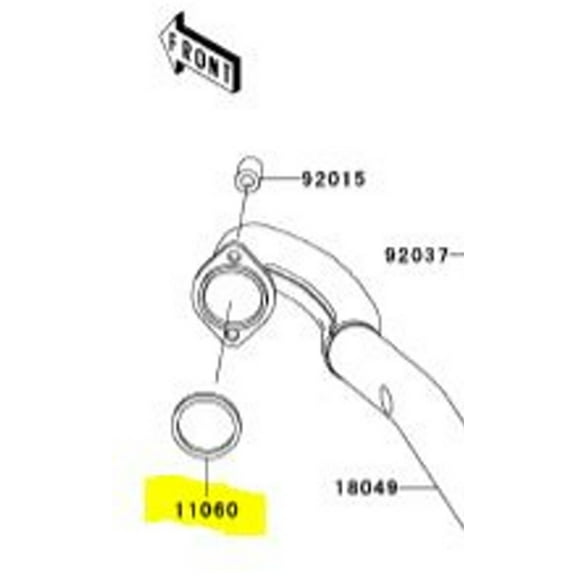 Kawasaki 11060-1119 Exhaust Pipe Gasket