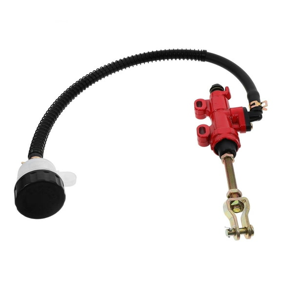 HEMOTON Rear Brake Master Cylinder for Motorcycle with Strong Plastic Rubber Iron Materials Red Color Powerful Performance