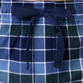 thumbnail image 2 of Pantalón de Pijama IZOD para Hombre en Forro Polar Sedoso a Cuadros Azul Marino Talla Grande, 2 of 5