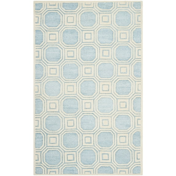 SAFAVIEH Precious Normina Geometric Area Rug, Mist Blue, 4' x 6'