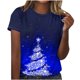 thumbnail image 1 of Camisetas Casuales de las Mujeres Suéter de Manga Corta Impreso Cuello Redondo, Poliéster Ligero para Todas las Estaciones Diario Y Confort de Uso, 1 of 4