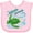 AD-Pink, variant on Myrtle Beach Cute Sea Turtle with Waves and Bubbles Boys or Girls Baby Bib