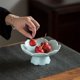 thumbnail image 5 of Platos para aperitivos de pies altos de loto, plato de pastelería de escritorio con relieve drenable moderno chino, frutero hueco, 5 of 5