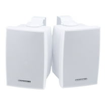Monoprice 2-Way Indoor/Outdoor Weatherproof Speakers - 5.25in (Pair), 40W Nominal, 80W Max, Easy to Mount to a Wall, a Pole, or any Vertical Surface