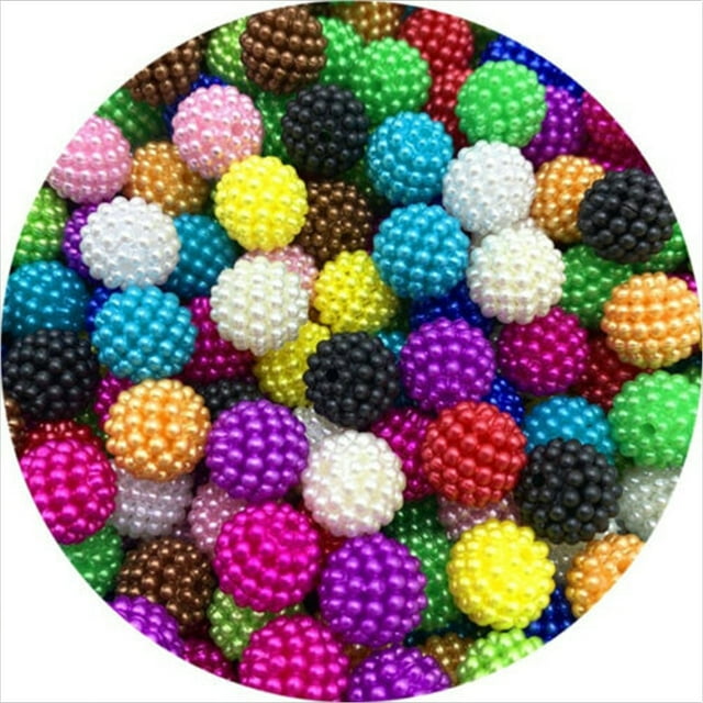 TopOne 40 Pcs Perles Bayberry Colorées 12mm Rondes Perles Entretoises Lâches pour Fabrication de Bijoux Matériel Bricolage