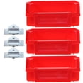 thumbnail image 1 of Raindrops 3Pcs Pegboard Bin for Shop Red Wall Mounted Organizer with Strong Bearing Capacity, 1 of 6