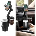 thumbnail image 1 of GHSDFBB Car Cup Holder Phone Mount: Universal Auto Cell Phone Stand with Drink Expand Cup Holder for SUV | Automobile |Compatible with iPhone & Samsung and Other Android Smartphone-Black, 1 of 6