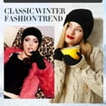 thumbnail image 4 of Winter Beanie Hat Gloves Set, Soft Knitted Hat Stretchy Gloves Warm Skull Cap Set for Women Men Gifts, 4 of 6