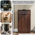 thumbnail image 6 of Jopath 10-Gallon Woodgrain Tilt-Out Trash Can Cabinet with Wave-Textured Drawer and Pull-Out Bin for Living room Bathroom Kitchen Walnut, 6 of 9