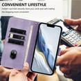 thumbnail image 4 of for Samsung Galaxy M12 Phone Case Wallet Protective Case leather Cover with magnetic closed cPurpleit card slot shockproof protection phone case, 4 of 7