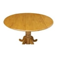 thumbnail image 3 of International Concepts 42" Round Dual Drop Leaf Pedestal Table, Oak, 3 of 7