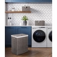 thumbnail image 4 of Seville Classics Foldable Handwoven Cube Storage Basket (2-Pack), Gray, 4 of 8