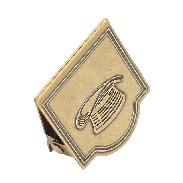Brass Binder Clip, Vintage Engraved Design Stable Clamping, Heavy Springs Rounded Corners, Small Hole Easy Storage, for Planners Files Notes Photos Bills Office Home School