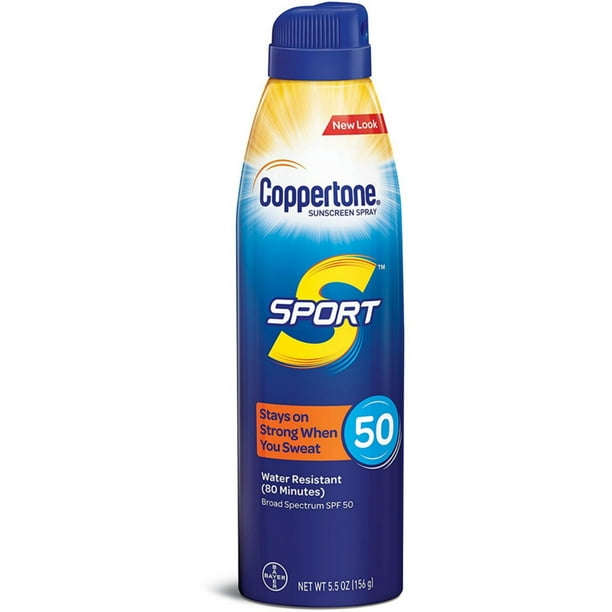 Coppertone SPORT Continuous Sunscreen Spray Broad Spectrum SPF 50, 5.5