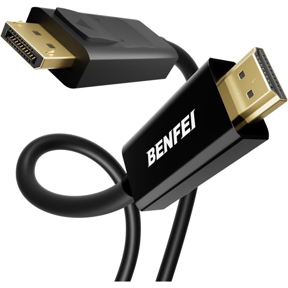 shiyou-4K DisplayPort to HDMI 6 Feet Cable 2 Pack, Uni-Directional DP 1.2 Computer to HDMI 1.4 Screen Cable Compatible with HP, ThinkPad, AMD, NVIDIA, Desktop