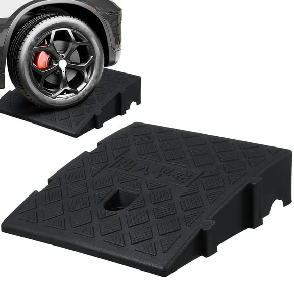 OATIPHO Reusable Plastic Threshold Ramp with Thickened Anti Slip Design in Black